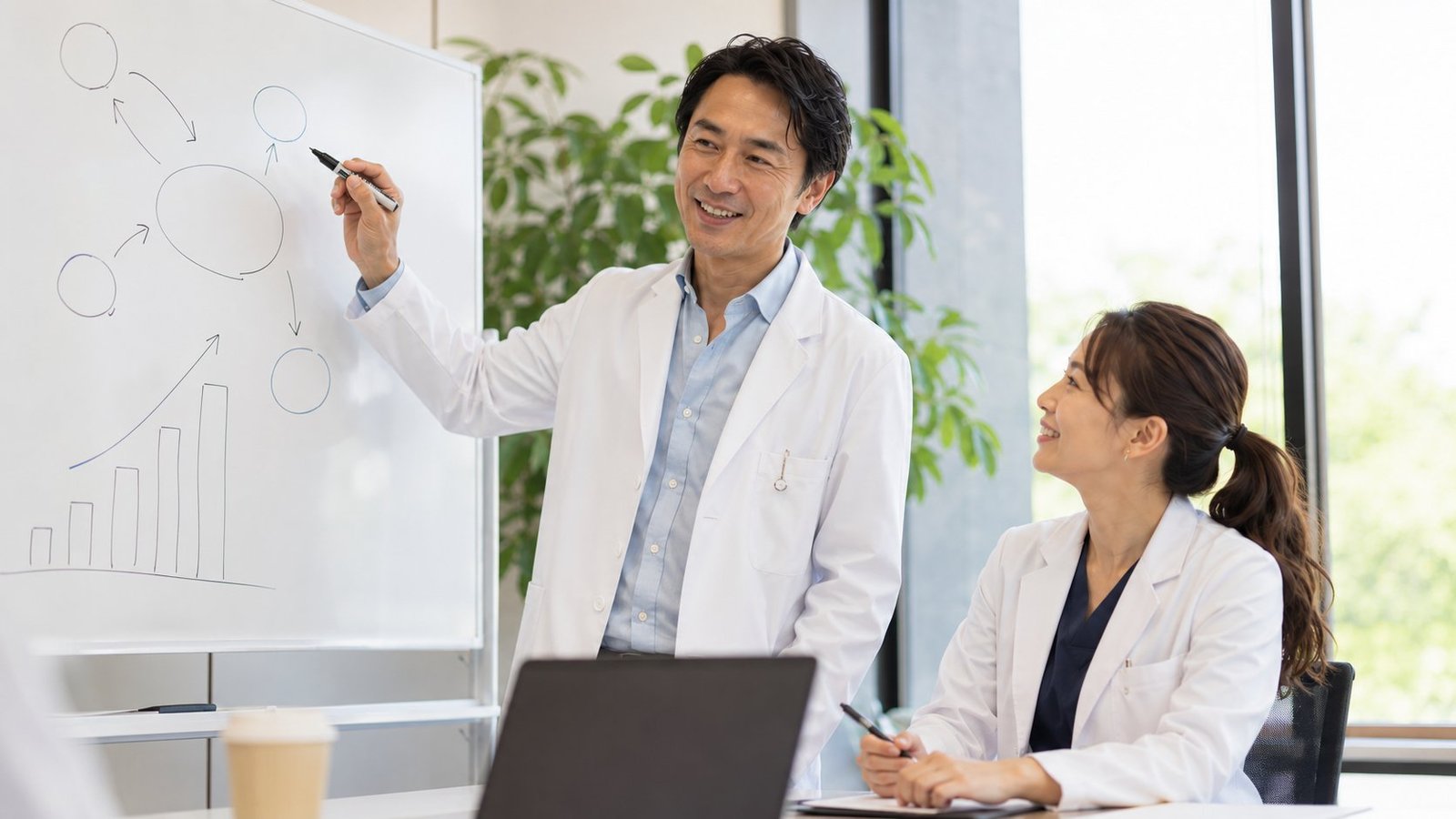 議論する医師たち